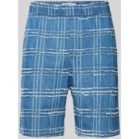 Samsøe Samsøe Regular Fit Shorts mit Strukturmuster Modell 'SASONNY' in Jeansblau, Größe M von Samsøe Samsøe