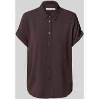 Samsøe Samsøe Relaxed Fit Bluse aus Viskose-Elasthan-Mix Modell 'MAJAN' in Schoko Melange, Größe XL von Samsøe Samsøe