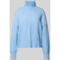 Samsøe Samsøe Strickpullover aus Woll-Mix mit Stehkragen Modell 'NOLA' in Hellblau, Größe S von Samsøe Samsøe