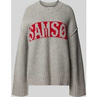 Samsøe Samsøe Strickpullover mit Label-Schriftzug Modell 'KEIKO' in Mittelgrau, Größe L Samsøe Samsøe Strickpullover mit Label-Schriftzug Modell 'KEIKO' in Mittelgrau, Größe L von Samsøe Samsøe