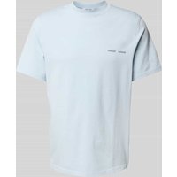 Samsøe Samsøe T-Shirt mit Label-Print Modell 'NORSBRO' in Hellblau, Größe XXL von Samsøe Samsøe