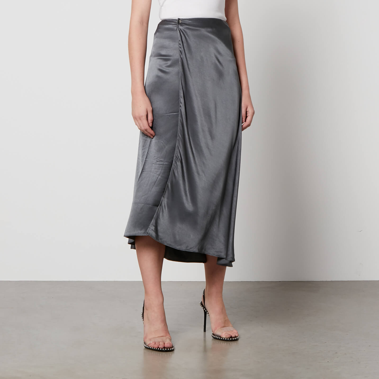 Samsøe Samsøe Viktoria Satin Midi Skirt - XS von Samsøe Samsøe