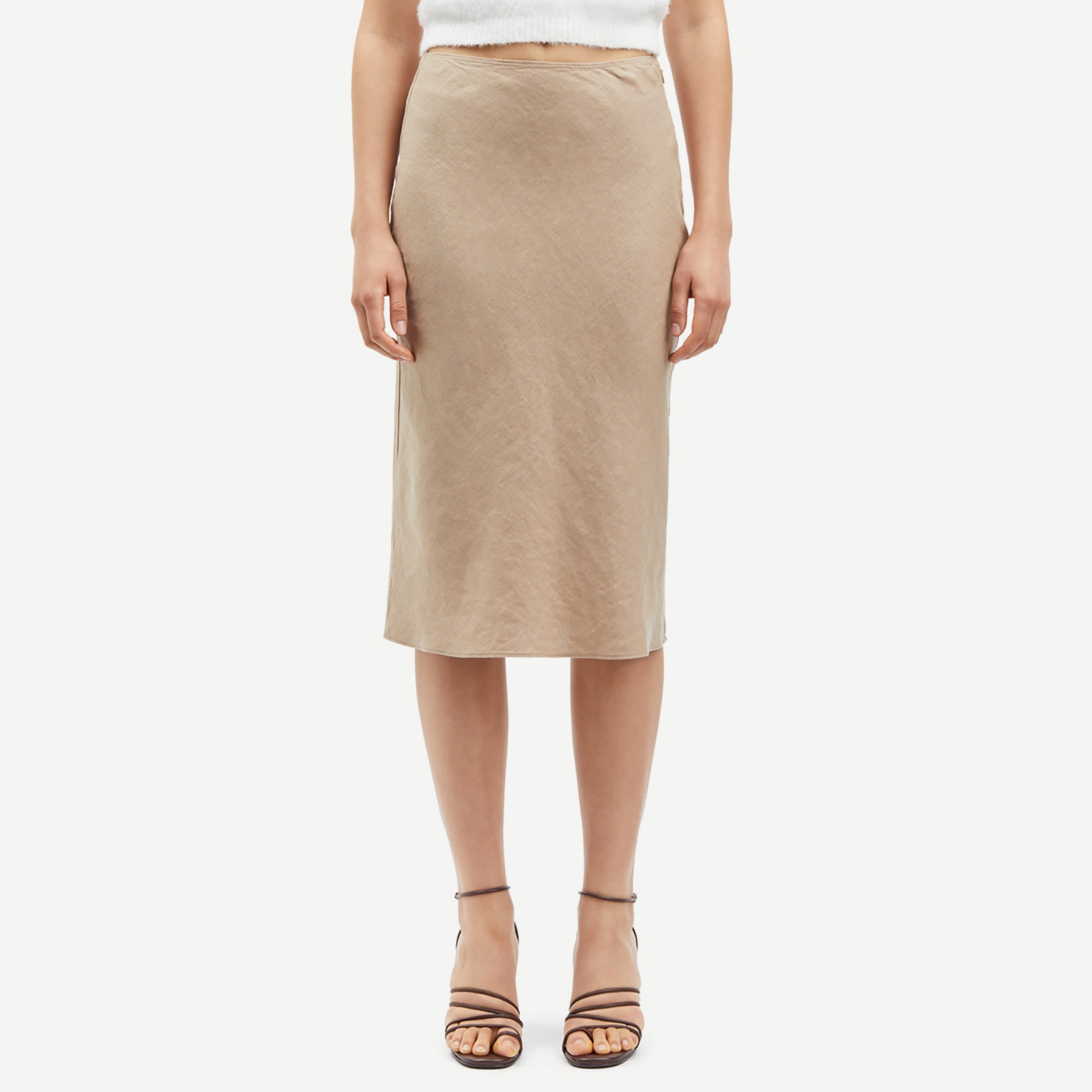 Samsøe Samsøe Saagneta Linen Bias-Cut Skirt - M von Samsøe Samsøe