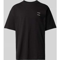 Samsøe Samsøe Oversized T-Shirt mit geripptem Rundhalsausschnitt Modell 'JOEL' in Black, Größe XXL von Samsøe Samsøe