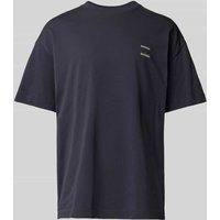 Samsøe Samsøe Oversized T-Shirt mit geripptem Rundhalsausschnitt Modell 'JOEL' in Marine, Größe XXL von Samsøe Samsøe