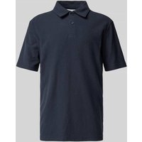 Samsøe Samsøe Regular Fit Poloshirt mit kurzer Knopfleiste in Dunkelblau, Größe XXL von Samsøe Samsøe