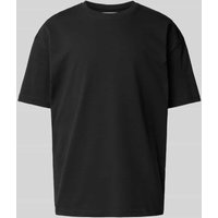 Samsøe Samsøe T-Shirt mit geripptem Rundhalsausschnitt Modell 'HUDSON' in Black, Größe XXL von Samsøe Samsøe