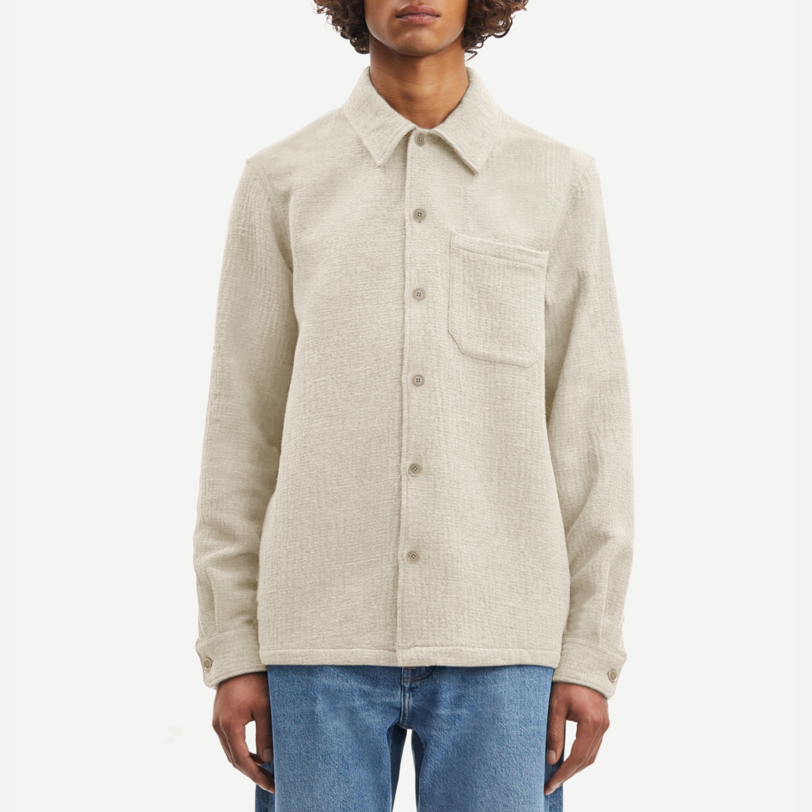 Samsøe Samsøe Taka Textured Cotton-Blend Shirt - M von Samsøe Samsøe