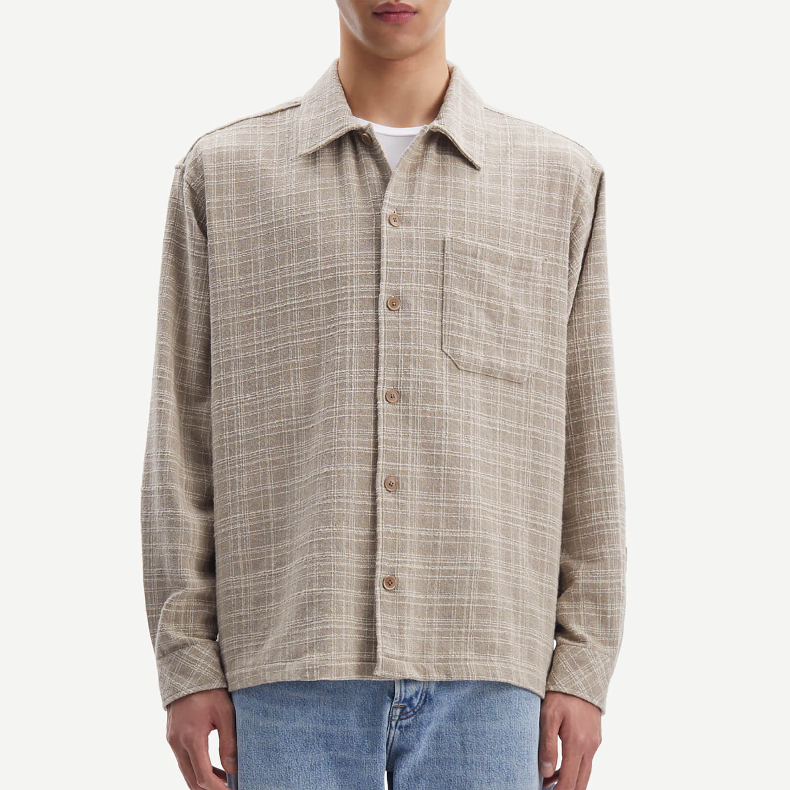 Samsøe Samsøe Castor Cotton-Blend Flannel Shirt - S von Samsøe Samsøe