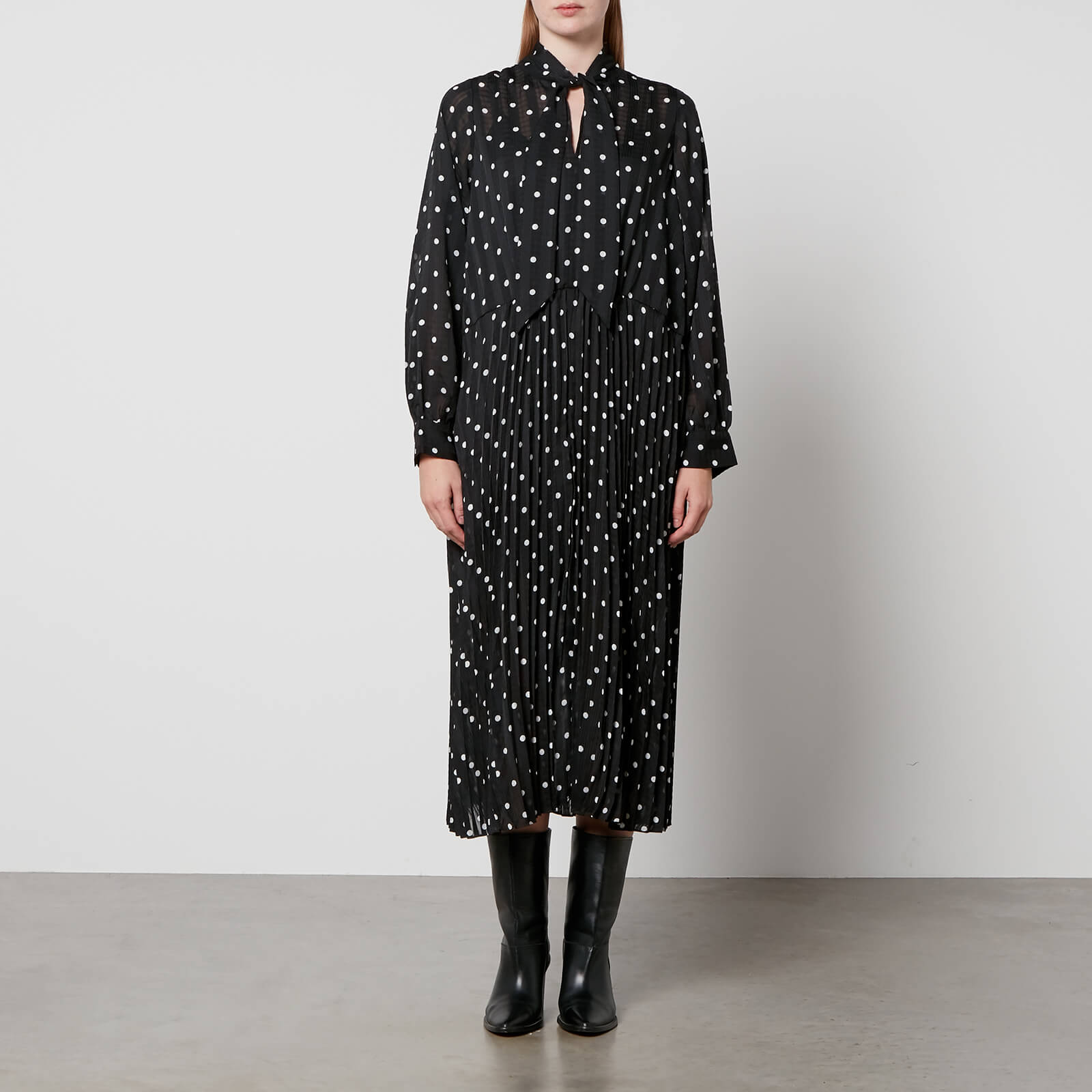 Samsøe Samsøe Dorothea Polka-Dot Print Chiffon Dress - L von Samsøe Samsøe