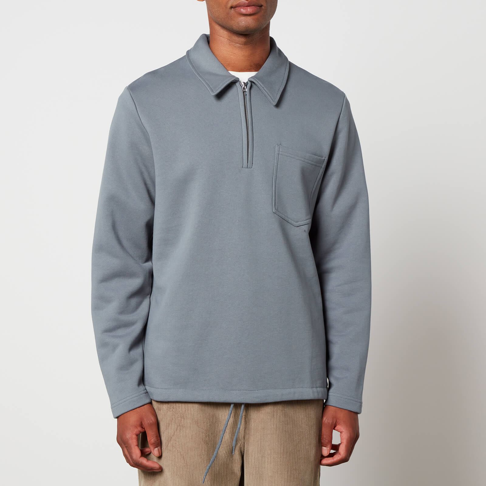 Samsøe Samsøe Jonathan Cotton-Jersey Half-Zip Sweatshirt - XXL von Samsøe Samsøe