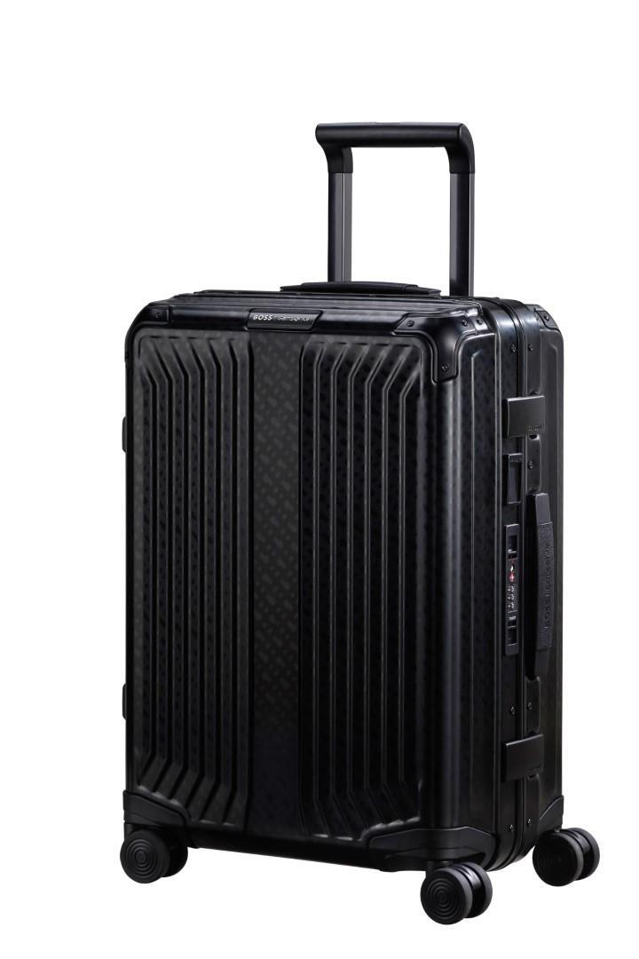 Samsonite - 4Rad-Schalentrolley Boss Spinner 55 Graphite Monogram Grau von Samsonite