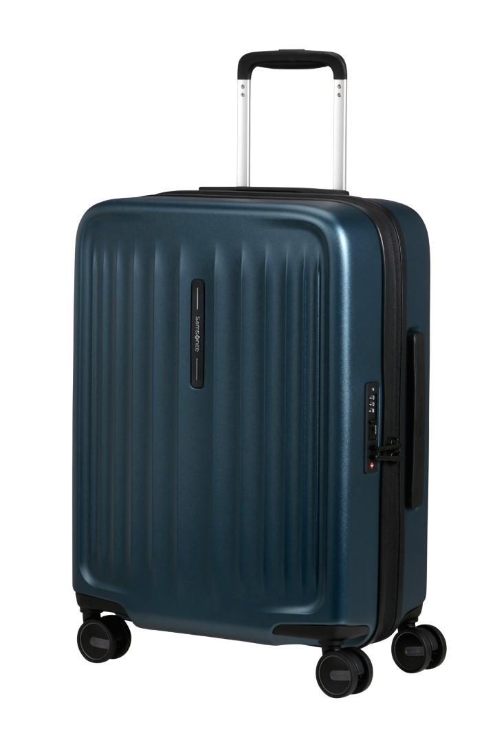 Samsonite - 4Rad-Schalentrolley Spinner 55 Steel Blue Blau von Samsonite