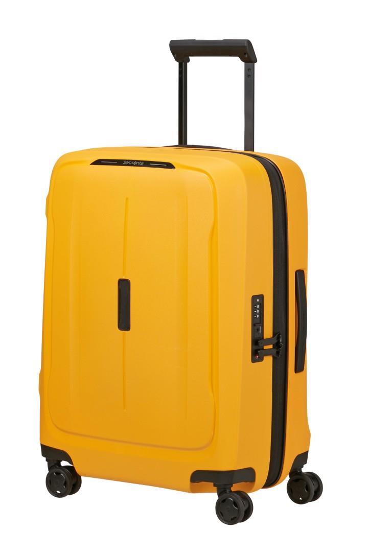 Samsonite - ESSENS 4R-Schalentrolley Spinner 55 Exp Zip Radiant Yellow Gelb von Samsonite