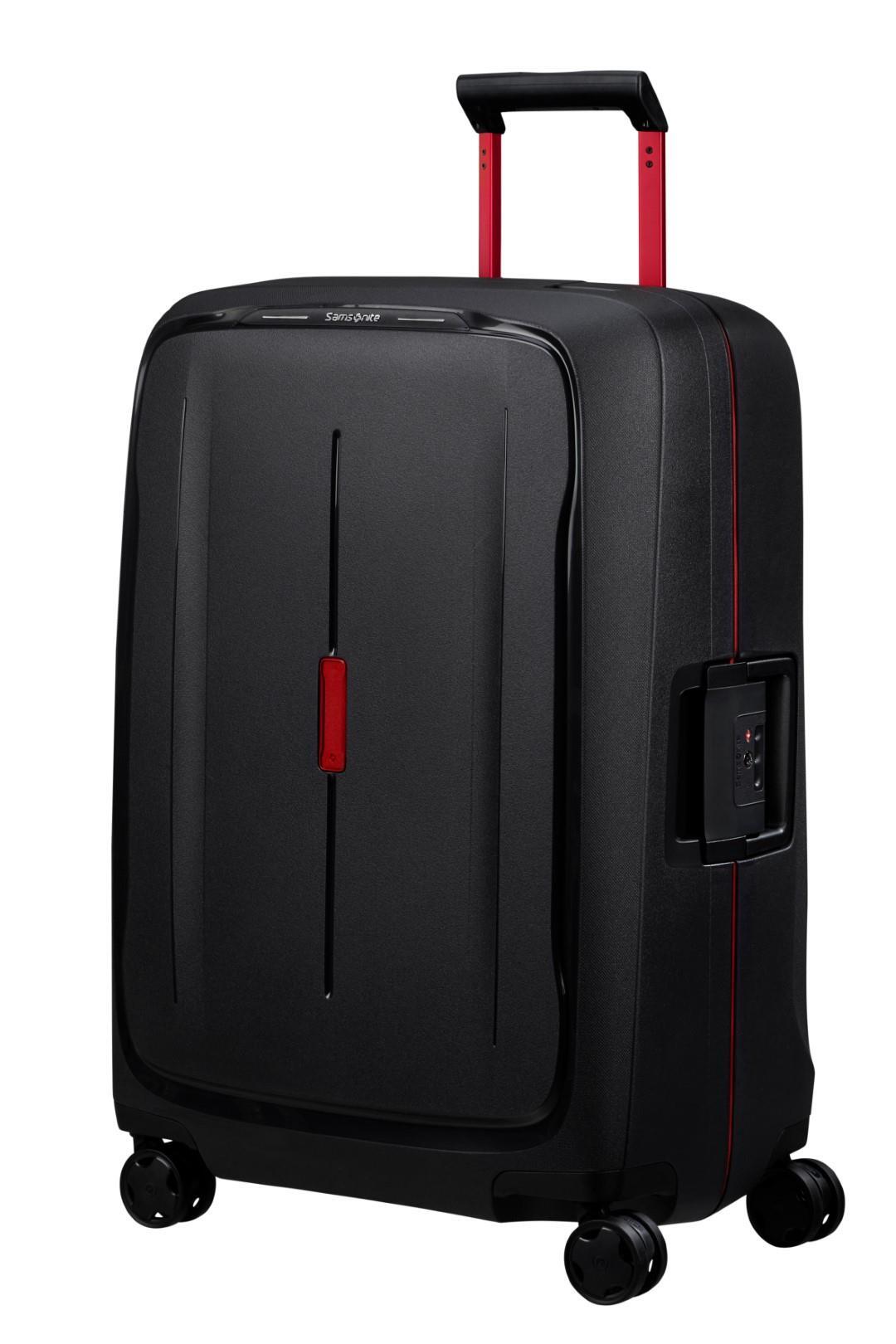 Samsonite - ESSENS 4Rad-Schalentrolley Spinner 69 Charcoal-Red schwarz/rot von Samsonite