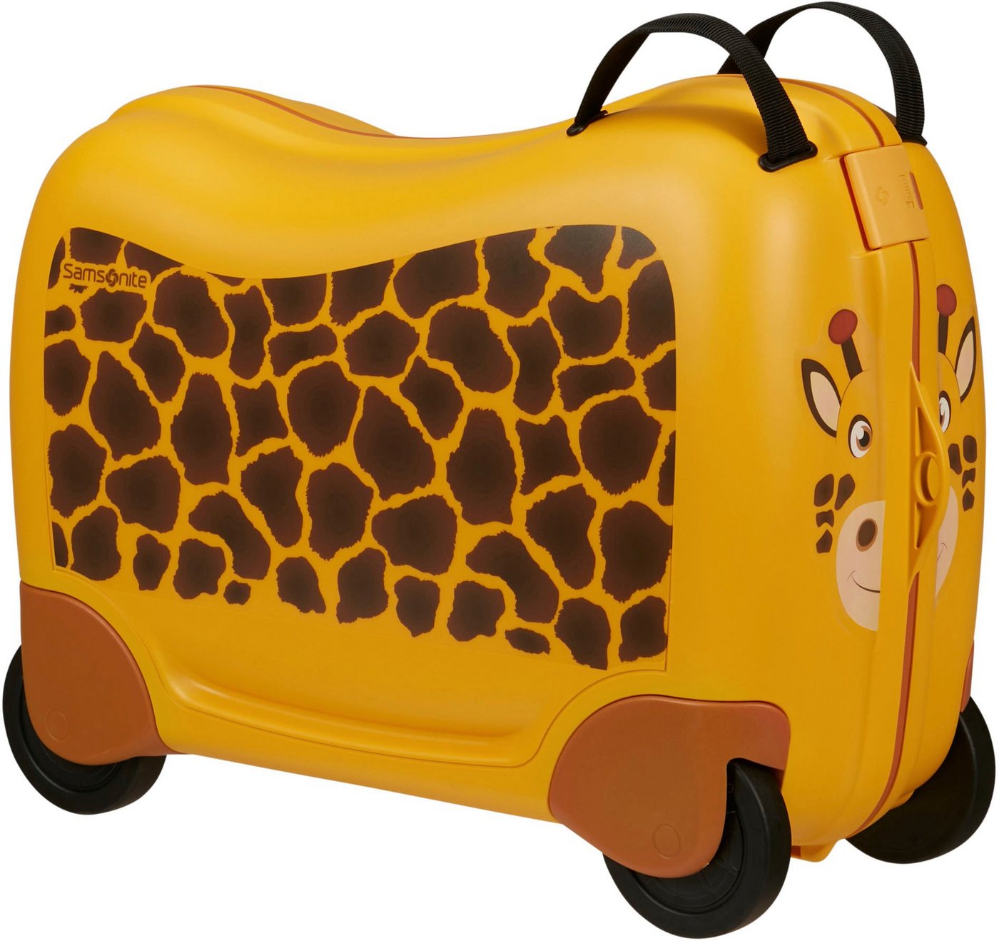 Samsonite Kinderkoffer Dream2Go Ride-on Trolley, Giraffe, 4 Rollen, Kinderreisekoffer Handgepäck zum sitzen und ziehen von Samsonite