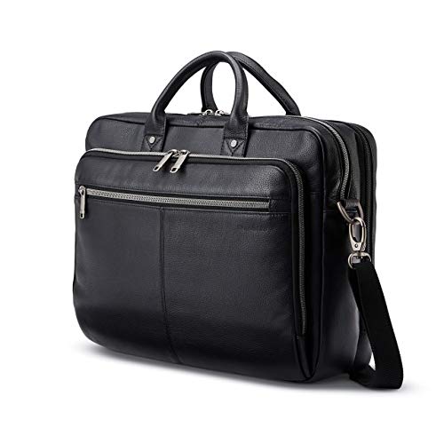 Samsonite Klassische Aktentasche aus Leder, schwarz (Schwarz) - 126039-1041 von Samsonite