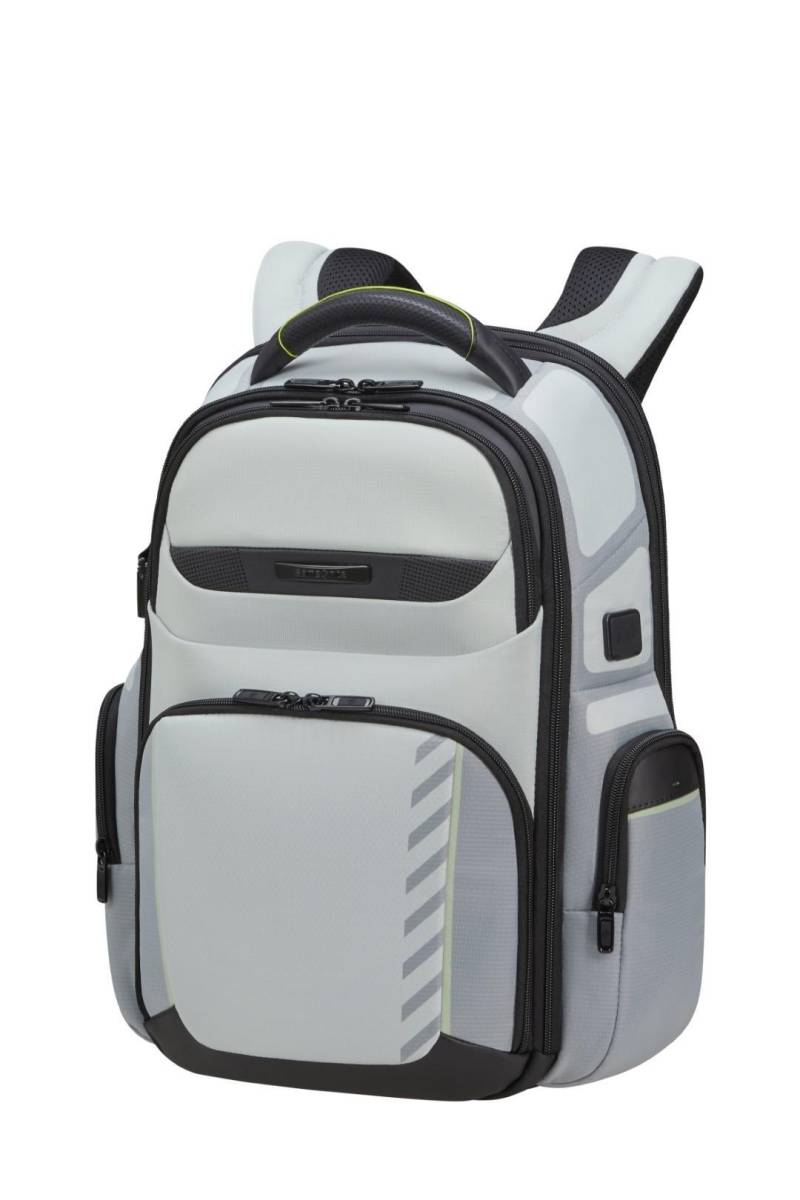 Samsonite - PRO-DLX 6 Computerrucksack Backpack 15.63V Exp Cool Grey-Metallic Melon Weiß von Samsonite