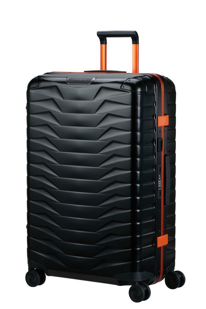 Samsonite - PROXIS ALU 4Rad-Schalentrolley Spinner 76 Graphite-Apricot schwarz/rot von Samsonite