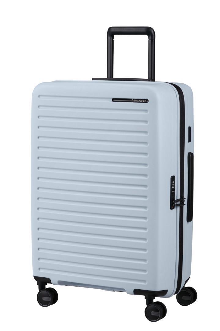 Samsonite - RESTACKD 4Rad-Schalentrolley Spinner 69 Exp With Packing Kit Glacier Offwhite von Samsonite