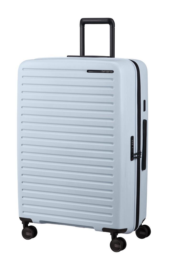 Samsonite - RESTACKD 4Rad-Schalentrolley Spinner 75 Exp With Packing Kit Glacier Offwhite von Samsonite