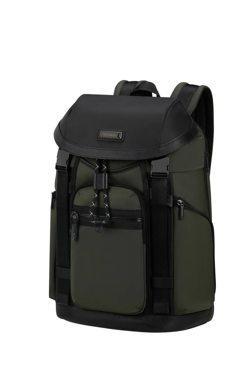 Samsonite - Samsonite - RELYON - BACKPACK M 15.6+FLAP - green green von Samsonite