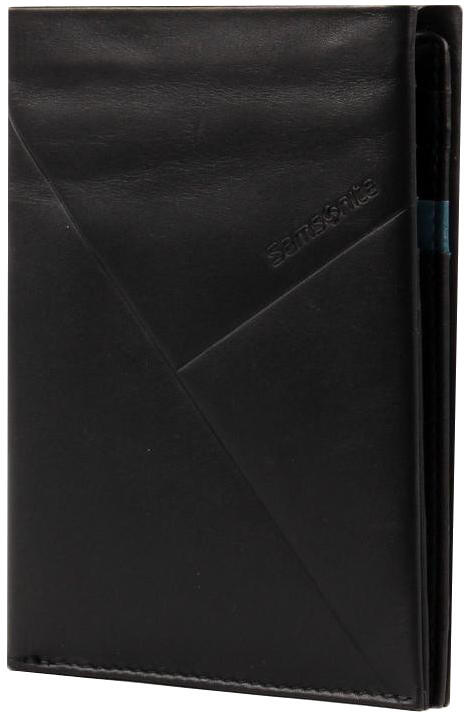 Samsonite - Samsonite Soft SLG Ausweisetui mit Scheinfach Hochformat echt Leder schwarz Schwarz von Samsonite