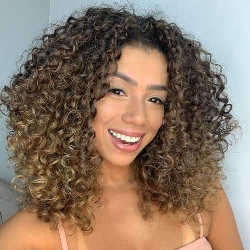 Samtress 10 Inch GoGo Curl Crochet Hair 8 Packs Ocean Wave Braiding Hair Extensions Omber Blonde Water Wave Crochet Braids Synthetic Short Curly Braids for Women (#T27) von Samtress