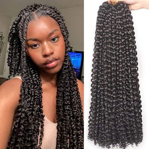 Samtress 18 Zoll Passion Twist Hair for Butterfly Locs 7 Packs Water Wave Passion Twists Braiding Hair Synthetic Bohemian Braiding Hair Extensions for Black Women (#2) von Samtress