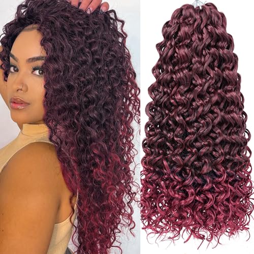 Samtress GoGo Curl Crochet hair 18 Inch Water Wave Braiding Hair Extensions Deep Twist Crochet Braids Synthetic for Women (#TBUG) von Samtress