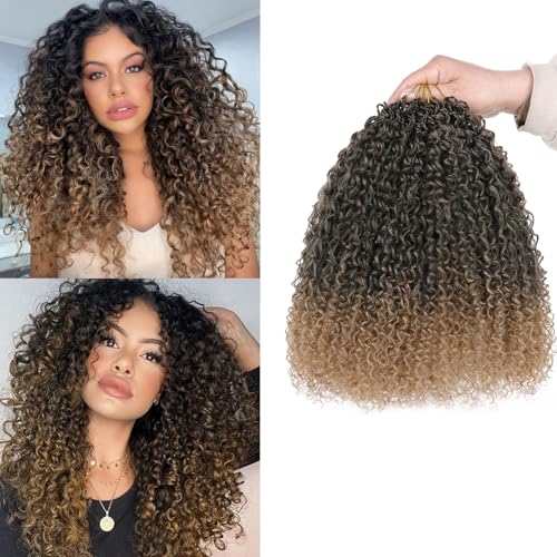 Samtress Pre Looped Micro Curly Twist Crochet Hair for Black Women 12 Inch 8 Packs Micro Twist Kinky Curly Crochet Hair Synthetic for Black Women (#T27) von Samtress