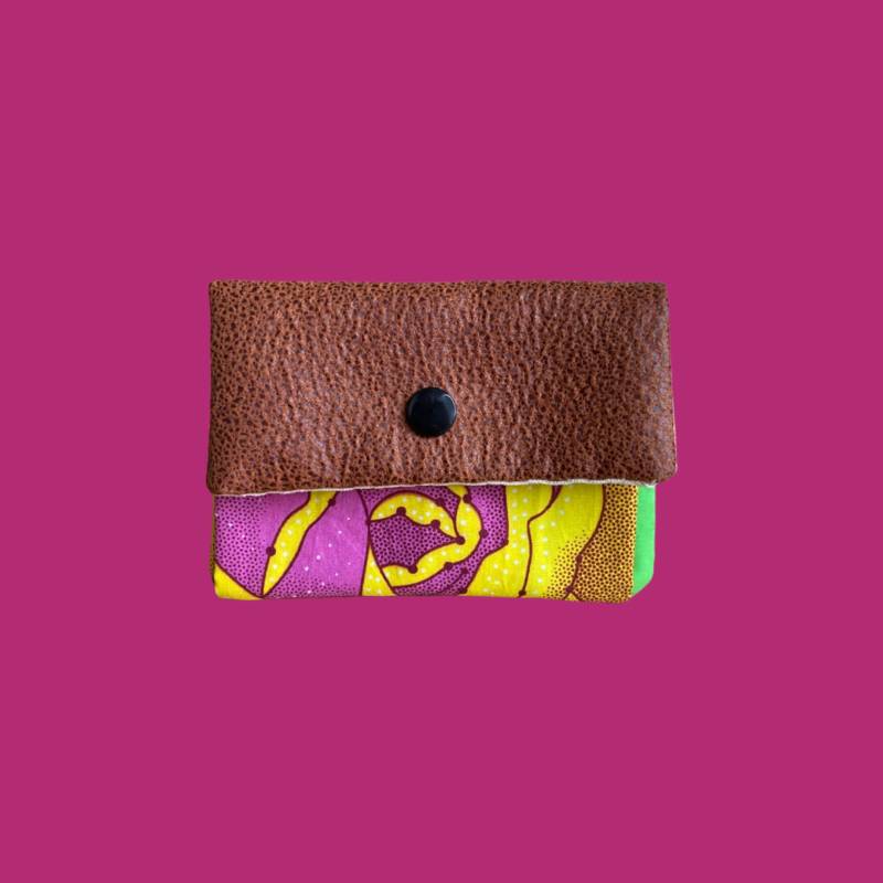 Kleines Kunstleder Portemonnaie Kreditkarten Noten Geldbeutel Mit Druckknopf Geld-Geschenke Minimalistisch Und Praktisch Fair Produziert von SamuAtelier