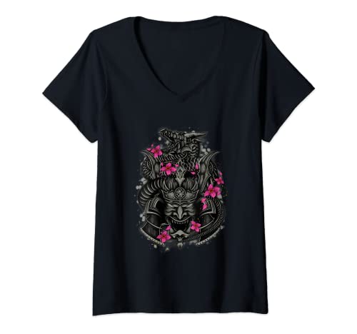 Damen Bushido Code Samurai Japan Geschenk T-Shirt mit V-Ausschnitt Damen Bushido Code Samurai Japan Geschenk T-Shirt mit V-Ausschnitt von Samurai Bushido Code Gifts