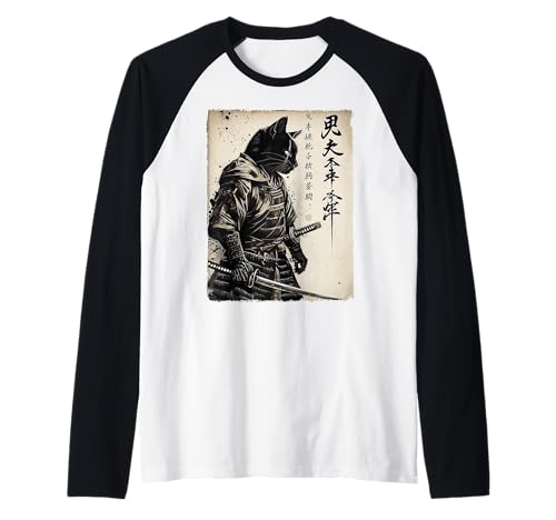 Samurai-Katze, japanische Kunst, Anime-Geschenke, Männer, Frauen, Kinder, Grafik Raglan Samurai-Katze, japanische Kunst, Anime-Geschenke, Männer, Frauen, Kinder, Grafik Raglan von Samurai Cat Apparel Gifts Graphic Tees