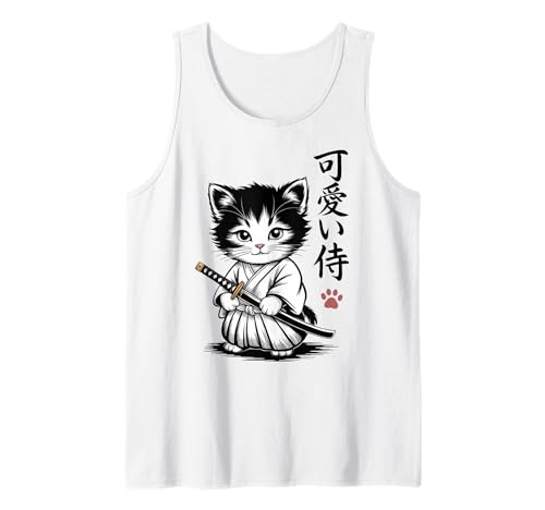 Kätzchen Samurai Katze - Kawaii Baby Neko Tank Top von Samurai Cat Kawaii - Chibi Kitten Warrior