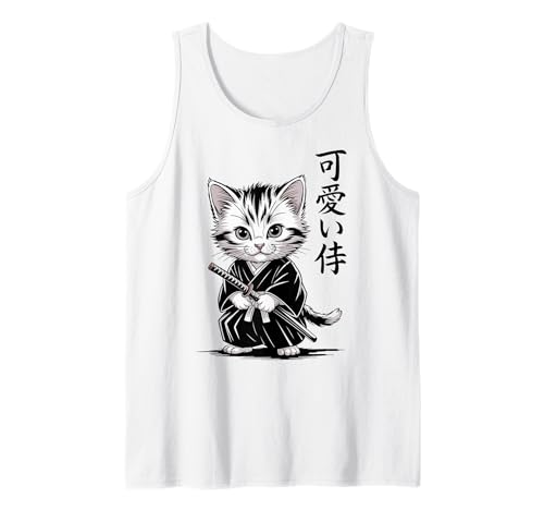 Kawaii Baby Neko - Kawaii Kätzchen Samurai Katze Tank Top von Samurai Cat Kawaii - Chibi Kitten Warrior