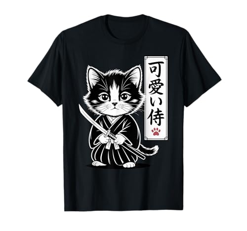 Kawaii Kätzchen Samurai Katze - Cute Baby Neko T-Shirt von Samurai Cat Kawaii - Chibi Kitten Warrior