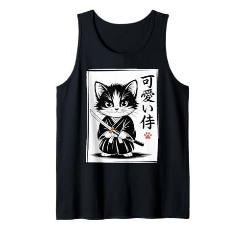 Kawaii Kätzchen Samurai Katze - Japanisches Baby Neko Tank Top von Samurai Cat Kawaii - Chibi Kitten Warrior