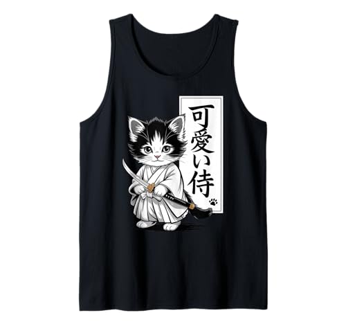 Kawaii Kätzchen Samurai Katze - Kawaii Baby Neko Tank Top von Samurai Cat Kawaii - Chibi Kitten Warrior
