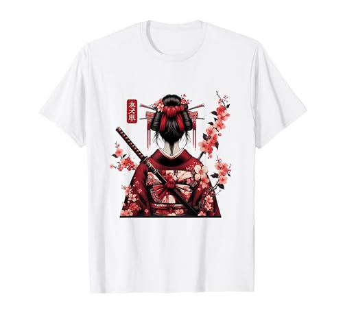 Samurai Mädchen japanische ästhetische T-Shirt von Samurai Girl Artwork Co