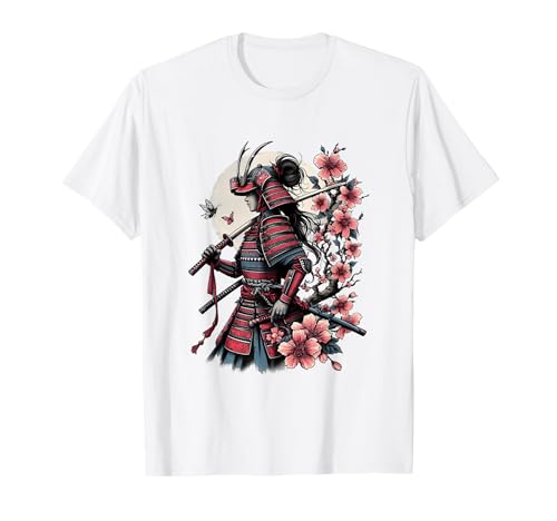 Samurai Mädchen japanische ästhetische T-Shirt von Samurai Girl Artwork Co
