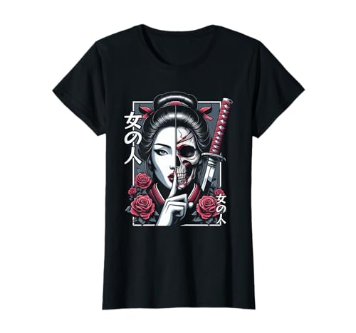 Samurai Mädchen Frau Kanji Japanische Kunst T-Shirt Samurai Mädchen Frau Kanji Japanische Kunst T-Shirt von Samurai Japan Japanese Culture