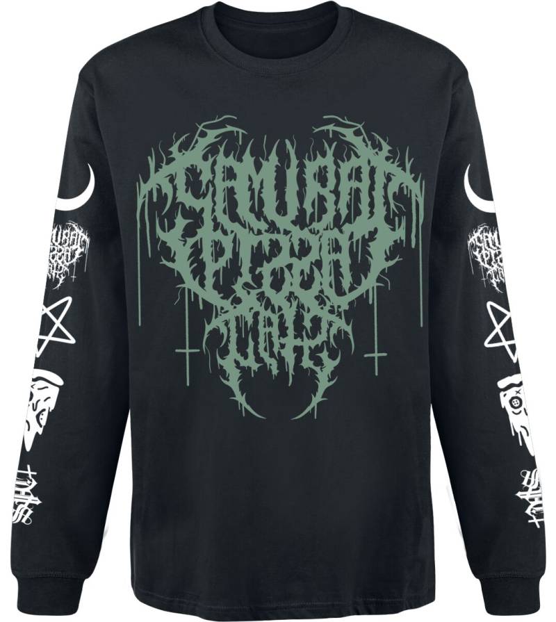 Samurai Pizza Cats In Cats We Trust Langarmshirt schwarz in S von Samurai Pizza Cats