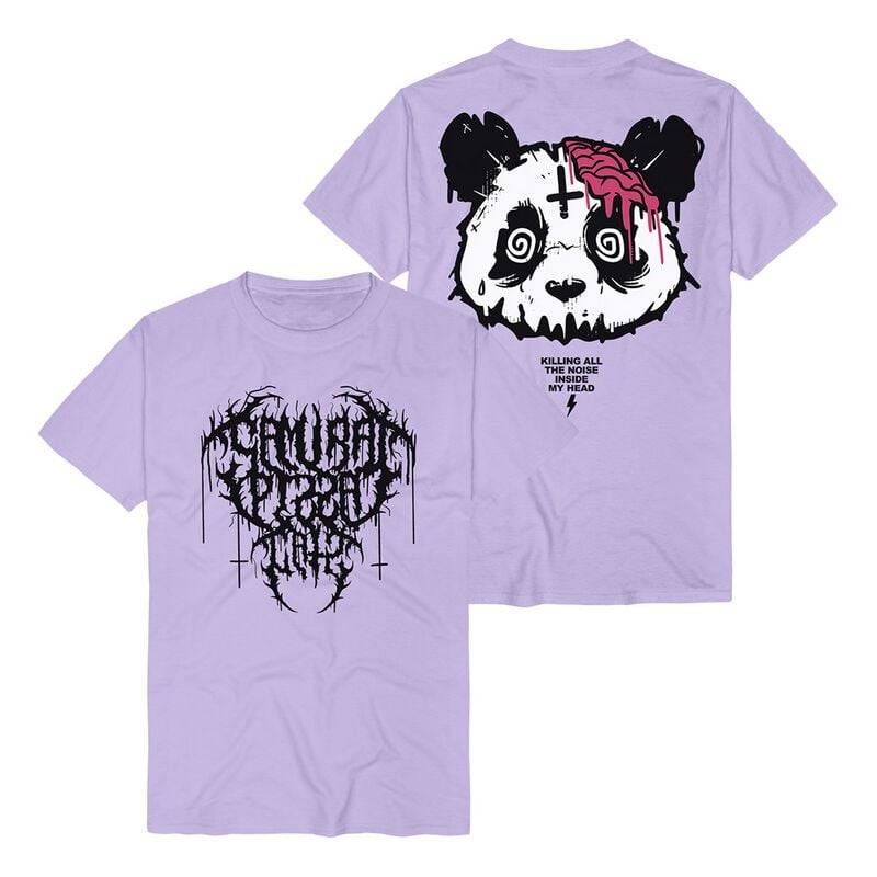 Samurai Pizza Cats Killing All The Noise T-Shirt flieder in XXL von Samurai Pizza Cats