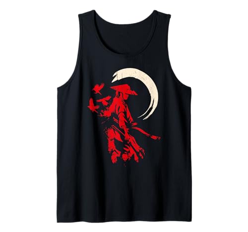 Retro Samurai Krieger Schwert Japanisches Ninja Geschenk Tank Top von Samurai Ronin Kollektion