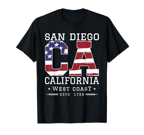 San Diego Shirts Geschenke für Frauen Herren Souvenir Amerikanische Flagge T-Shirt San Diego Shirts Geschenke für Frauen Herren Souvenir Amerikanische Flagge T-Shirt von San Diego California Vacation Co. Gift Tee