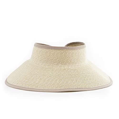 San Diego Hat Co. Damen Ultrabraid Visor with Ribbon Binding, and Sweatband Visier, Multi Natural, Einheitsgröße von San Diego Hat Co.