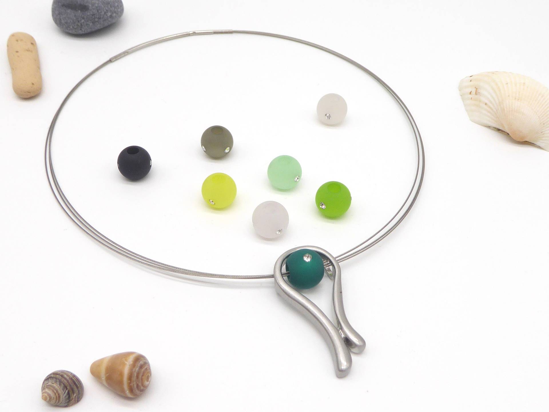 Schmuck-Set, Wechselschmuck, Halskette, Reif + Anhänger Schleife Rhodiniert Polarisperle Mit Strass, Geschenk Frau, Kette, Schmuck Schmuck-Set, Wechselschmuck, Halskette, Reif + Anhänger Schleife Rhodiniert Polarisperle Mit Strass, Geschenk Frau, Kette, Schmuck von SanDesign4u