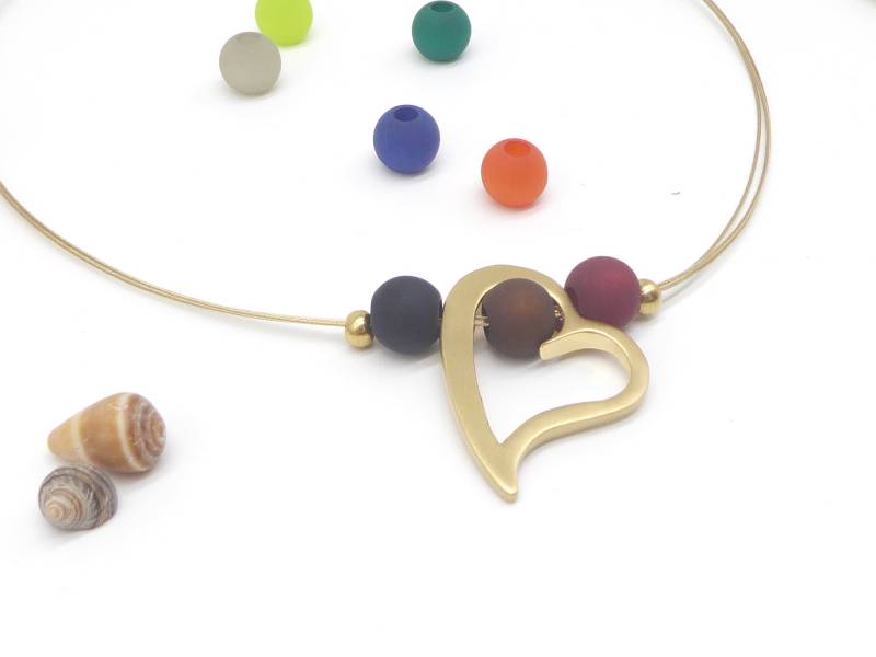 Wechselschmuck-Set Herz Mit Polaris-Perlen von SanDesign4u