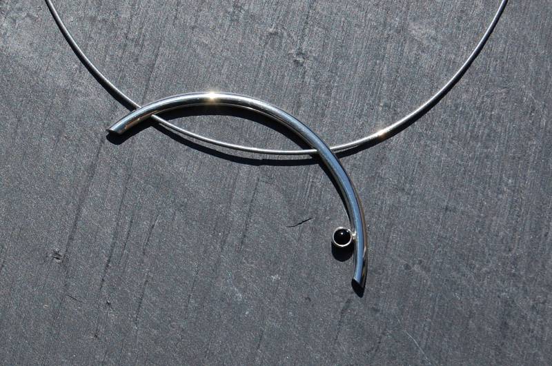 Anhänger Silber, Silber Omega Halskette Mit Onyx Anhänger Silber, Silber Omega Halskette Mit Onyx von SanJewelryDesignArt